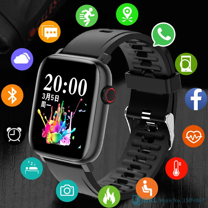 Умные часы Full Touch для мужчин и женщин электронные смарт Android IOS фитнес трекер