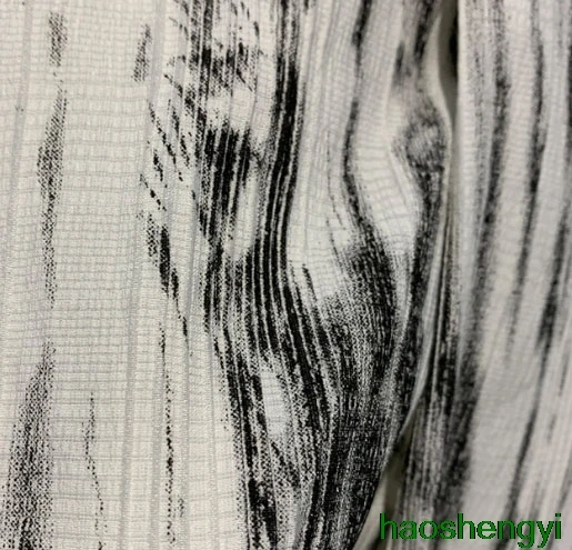 Белая хлопковая и льняная ткань в китайском стиле с рисунком чернил вертикальной