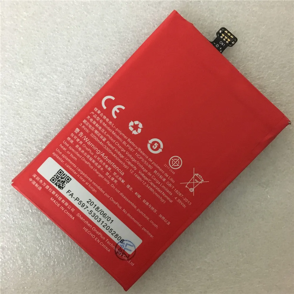 

1x 3200mAh / 12.16Wh BLP597 Replacement Battery For Oneplus 2 One Plus 2 Two Batterie Bateria Batterij