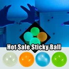 Забавные светящиеся прилипающие шарики фиджет игрушки антистрессовые шары прилипают к потолку стресс упаковка игрушек светящийся шар