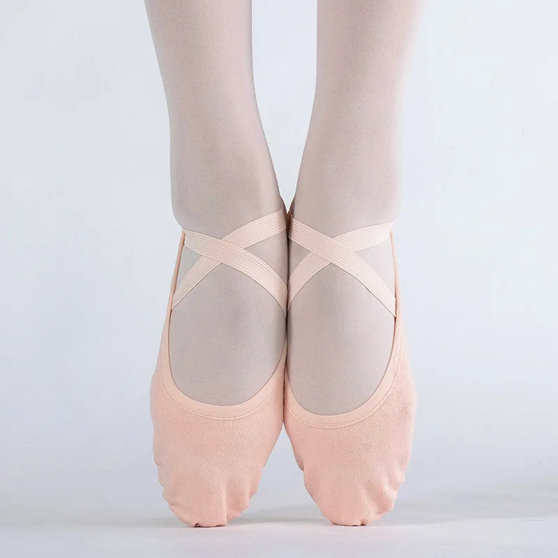 Танцевальные Тапочки Профессиональные парусиновые на мягкой подошве для