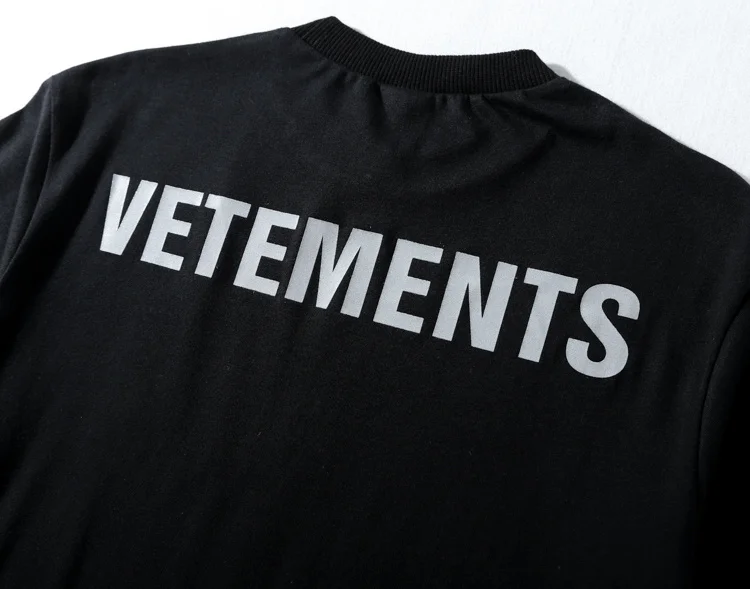 

Best Version 2018 Vetements Staff Justin Bieber Women Men T shirts tees Hiphop 3M Reflection Men Cotton T shirts tee Summer
