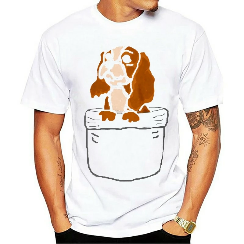 2021 модные футболки для мужчин и женщин милый собачий кавалер Кинг Чарльз