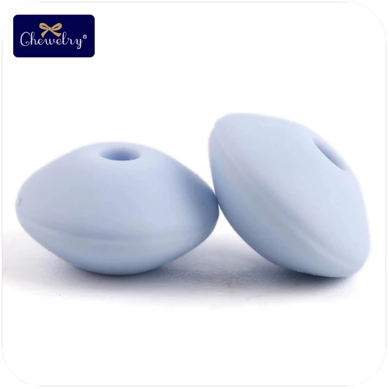 20PC Candy Blue Перламутровый силиконовый Прорезыватель 10 мм 20 шт Силиконовые Бусины DIY Бусины Пищевой класс силиконовые счеты бусины зубные кольца для детей ожерелье Успокаивающая игрушка - Цвет: 20PC Candy Blue