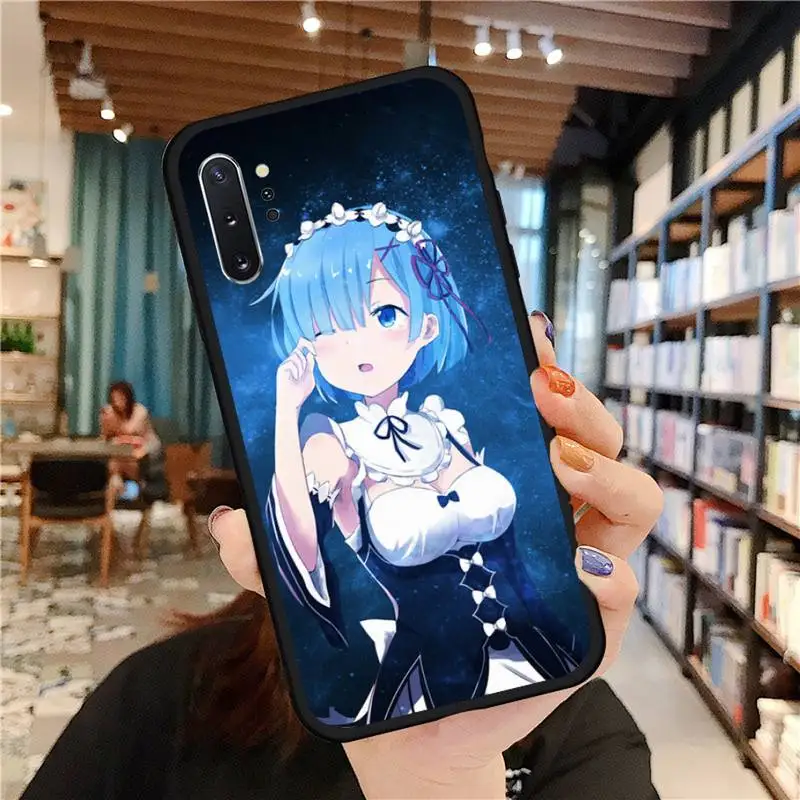 

Re ZERO Ram Rem In Another World Phone Case For Samsung A50 A51 A71 A20E A20S S10 S20 S21 S30 Plus ultra 5G M11 funda cover