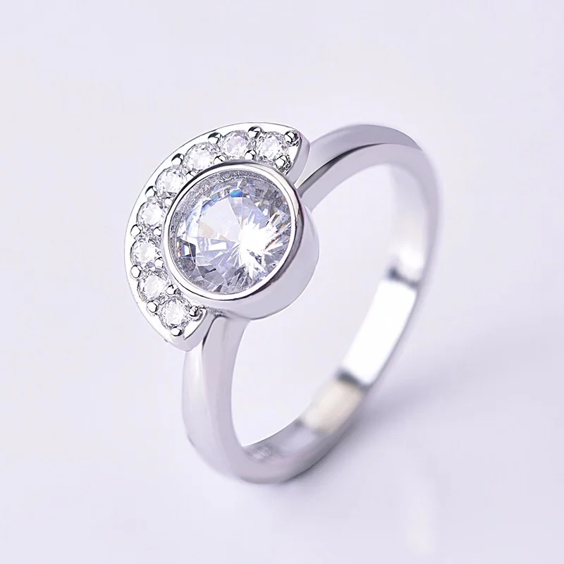Изящное простое циркониевое кольцо MENGYI для женщин 9 2 5 обручальное влюбленных