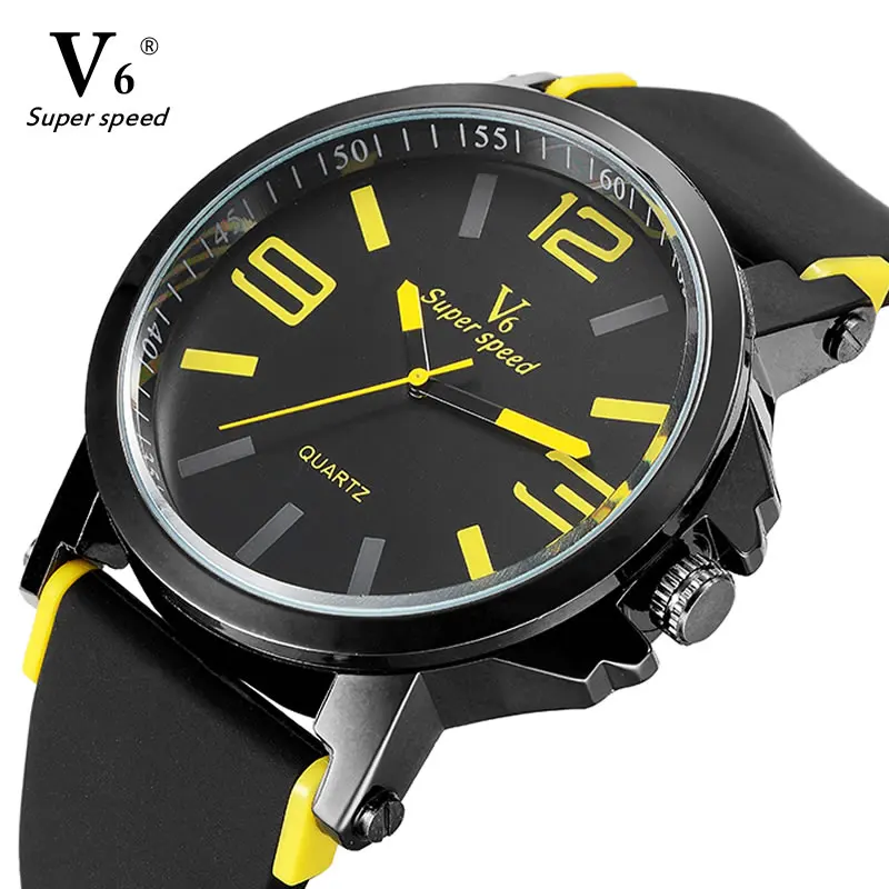 Спортивные кварцевые часы для мужчин люксовый бренд Суперскоростной