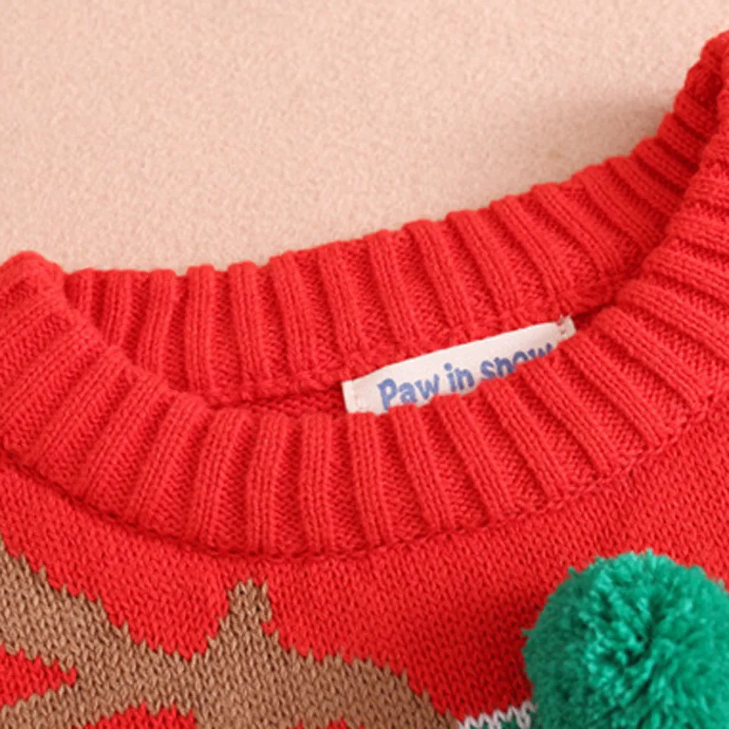 Детский Рождественский свитер с длинными рукавами для маленьких мальчиков и