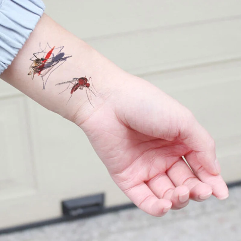 1/5pcs 3D Spider Halloween Tattoo Water Transfer Flash Tatoo Fake Tattoo Waterproof Temporary Tattoo Sticker For Men Women