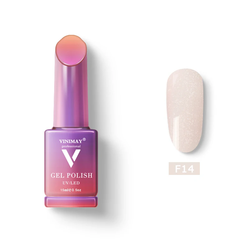 F14 VINIMAY Skin Pink France Gel Nail Polish vernis semi permanant UV Gelpolish Nail Art Design Manicure Nails Gel Polish Lacque - Цвет: F14