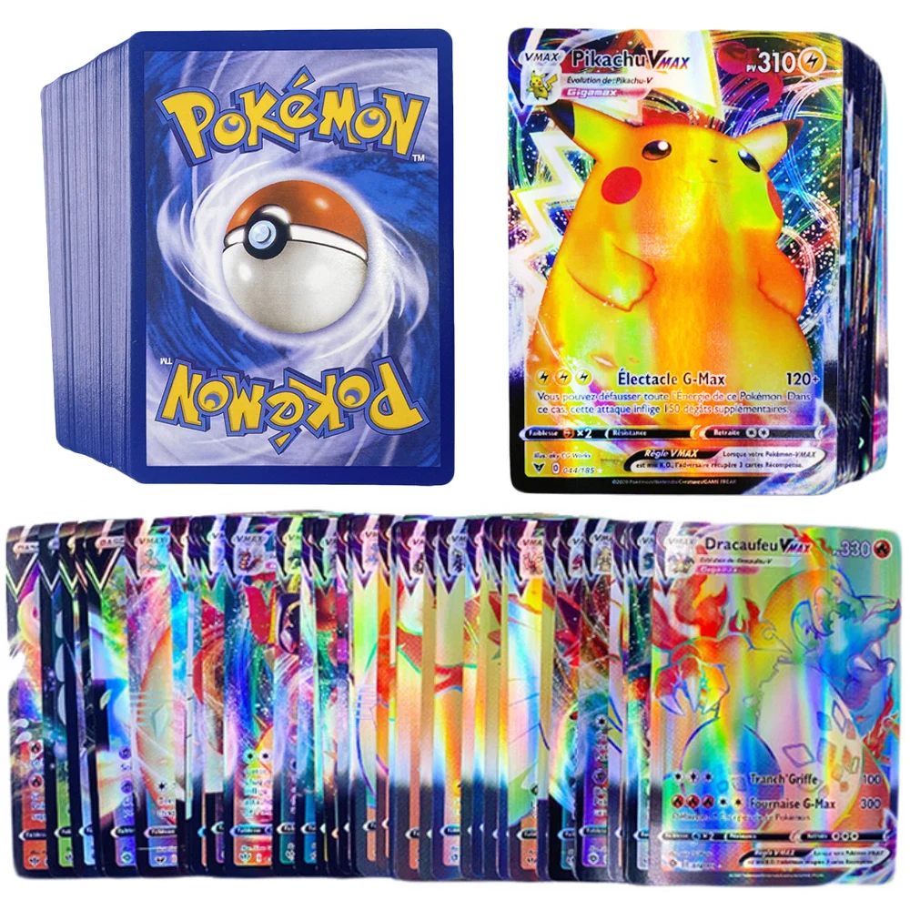 20 360 шт TOMY французская версия Pokemon Card GX VMAX Shining V MAX TAG TEAM Battle Carte торговые карты игра