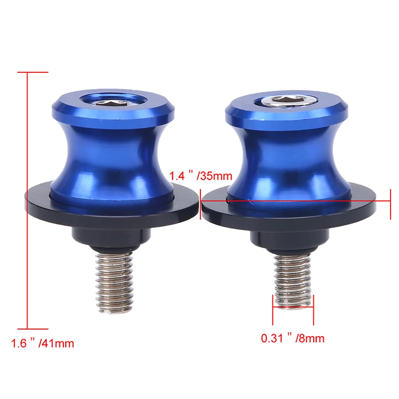 POSSBAY 8 мм CNC алюминиевые мотоциклетные катушки для маятника ползунок стенд винт M8