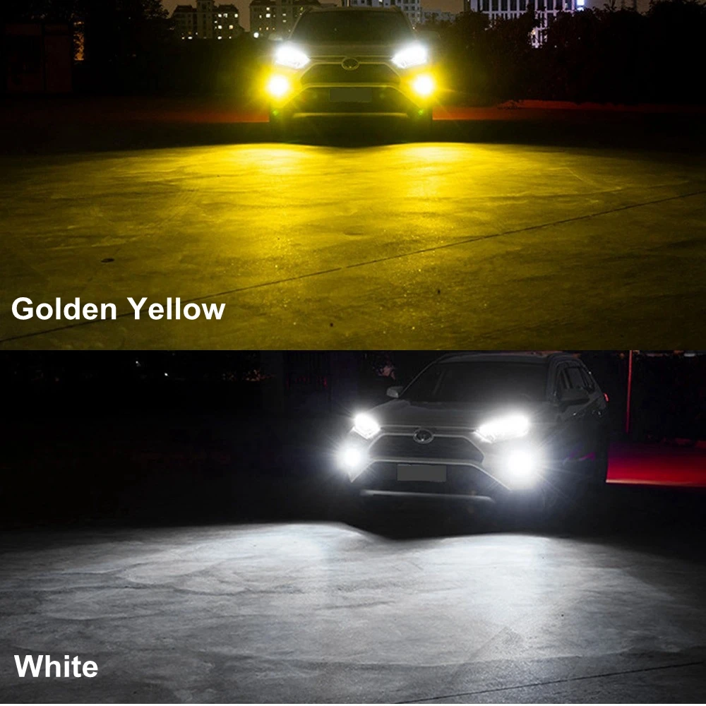 

1Pcs Dual Colors H11 H8 9006 HB4 881 H27 High Quality 3030 LED Auto Fog Lamp Car Anti Fog Light Bulb Foglamps Yellow White