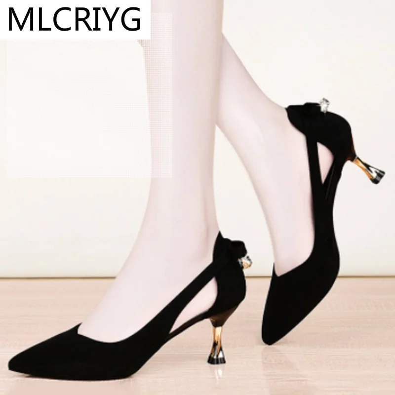 

2021 New Mid-heel Sandals Women High-heeled Women's Stiletto All-match Shoes Women's Pointed Toe Sexy Single Shoes Women's Shoes