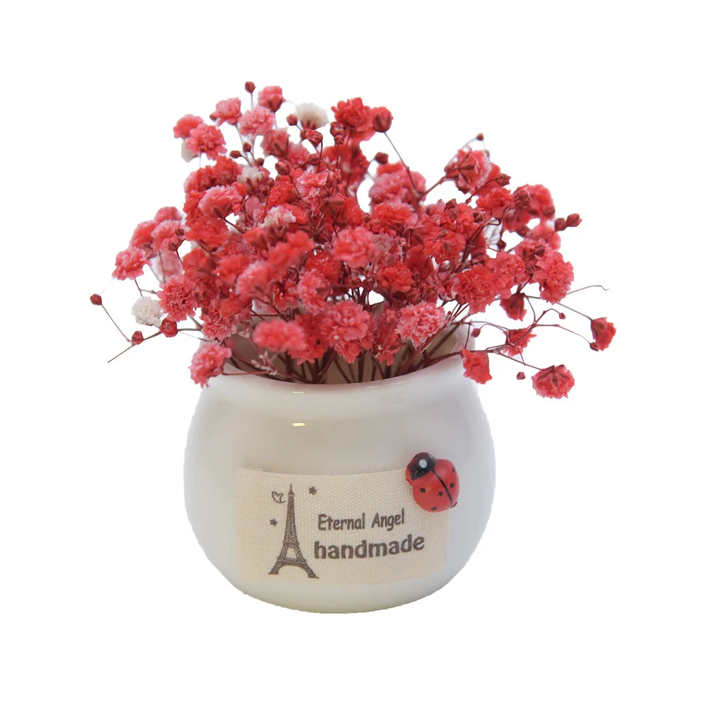 Вечная жизнь цветок полный маленьких цветов мини бутылка для дома машины в
