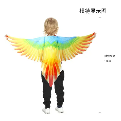 Дети Мальчики Девочки попугаи крылья Маска Костюм птицы танцевальный