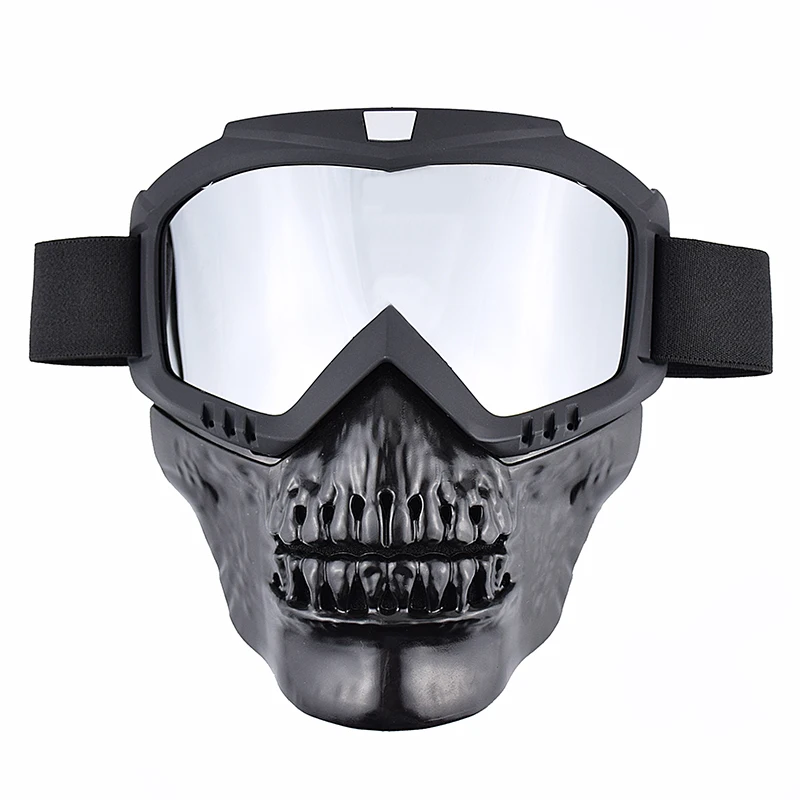 Мотоциклетная маска для лица шлем с открытым лицом и черепом защита от УФ-лучей