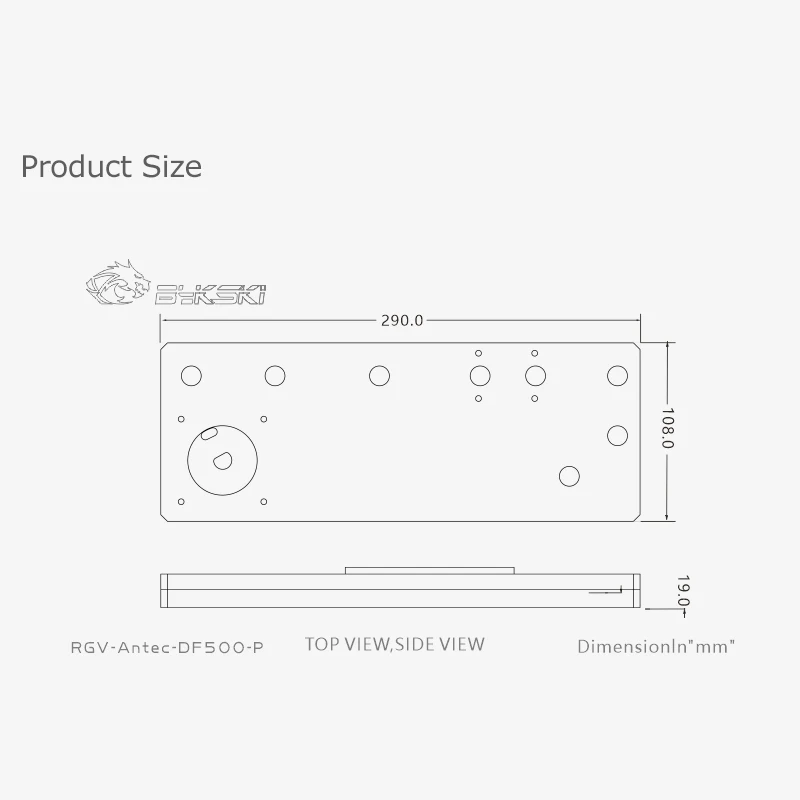 

Bykski ANTEC DF500 Chasis Use Wate Tank Computer Case Distro Plate Reservoir Rectangle AURA M/B ,RGV-Antec-DF500-P