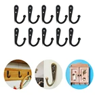 Многофункциональные крючки из цинкового сплава для подвешивания, винтажные, бронзовые, прочные, на дверь и стену, вешалка для одежды, шляп, сумок, полотенец, 10 шт.