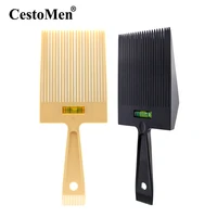 professional men flat top comb haircut dual ended barber clipper comb flat head hair cutting comb with level bubble