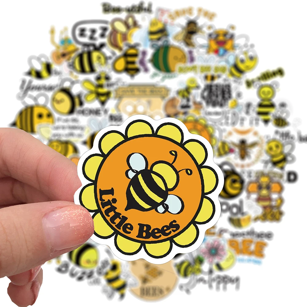 103050pcs little bee motivational phrases sticker quotes sentences for laptop phone skateboard office room graffiti decal toy free global shipping