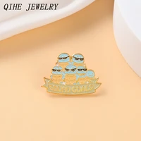 blue tortoise sunglass enamel pins cute anime brooches badge lapel pin accessories backpack hat gift friends jewelry wholesale