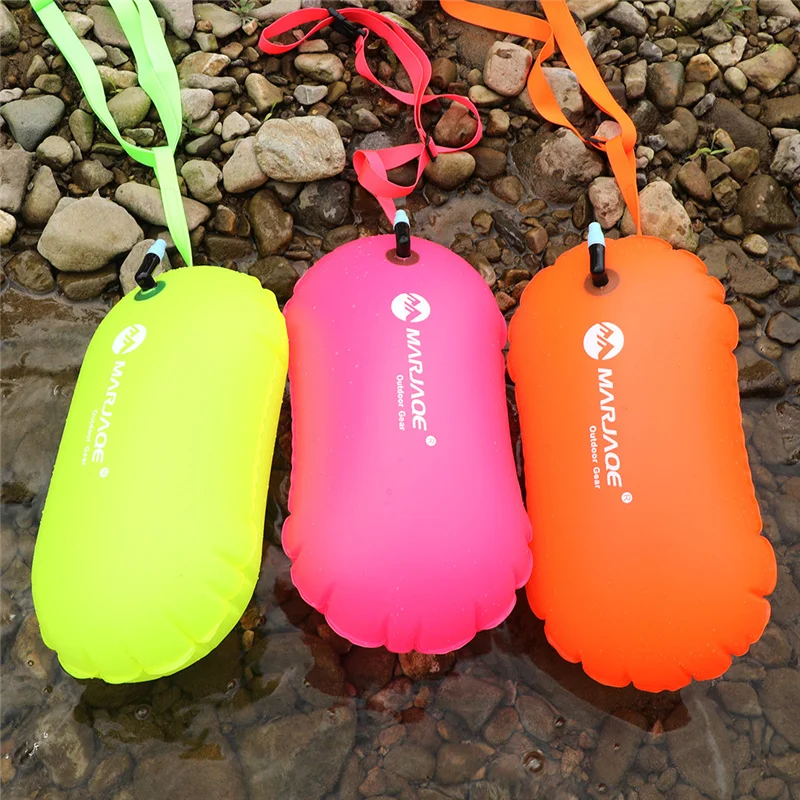 

1pcs Swimming Float Bag Waterproof PVC Inflatable Swim Buoy Water Sport Lifesaver Life Buoy Air Dry Tow Sailing Flotation Bag