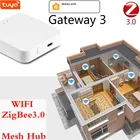 Умный мини-шлюз Tuya ZigBee, хаб с приложением для умного дома, беспроводной пульт дистанционного управления, работает с Alexa Google, поддерживает Wi-Fi 2,4 ГГц