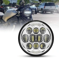 motorcycle 5 75inch led headlight replacement white halo ring angle eye 5 34 headlamp housing for dyna sportster softail