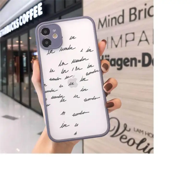 

shawn mendes wonder luxury Phone Cases shell matte transparent For iphone 7 8 11 12 plus mini x xs xr pro max cover