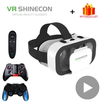 vr shinecon helmet 3d glasses virtual reality for smartphone smart phone headset goggles casque wirth viar binoculars video game