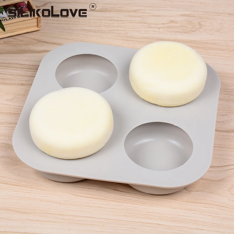 Силиконовые формы для мыла SILIKELOVE 4 полости овальная форма 3D ручной работы