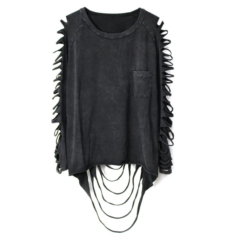 

Tassel Special Washed Cotton Sexy Women's T-shirt Fashion 2020 women fashion clothing