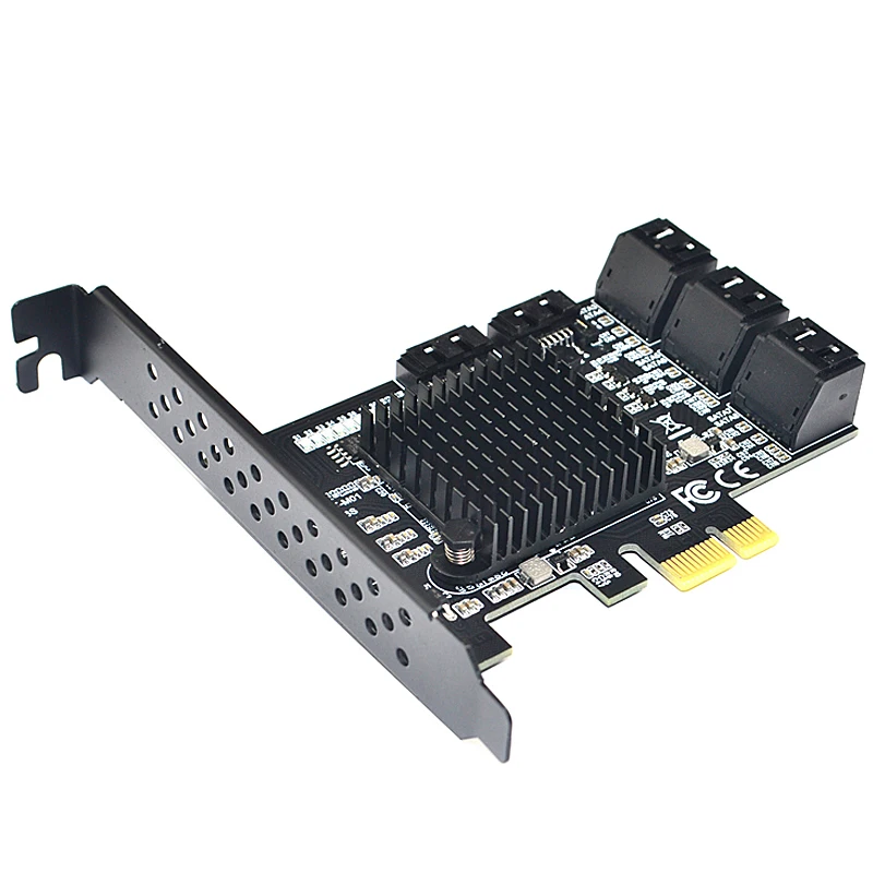 Плата расширения Moligh Doll Pci-E к Sata 3 0 8 портов 6 ГБ для Ssd HDD Ipfs карта майнинга жесткий