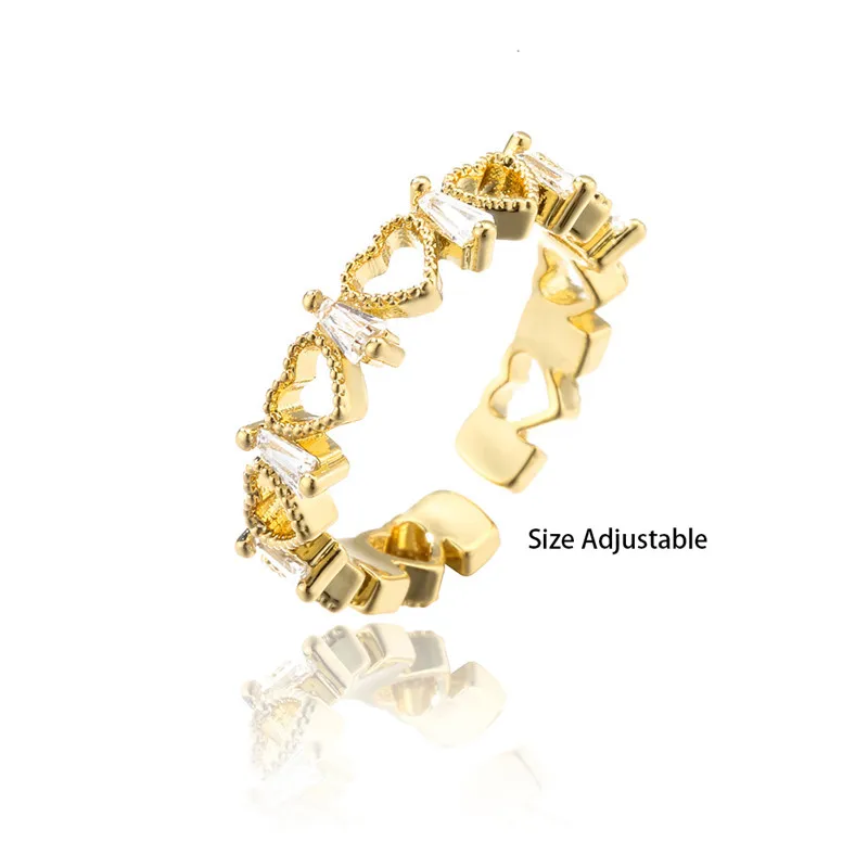 2021 новые модные золотые Цвет CZ Женское Обручальное Кольцо уникального дизайна с