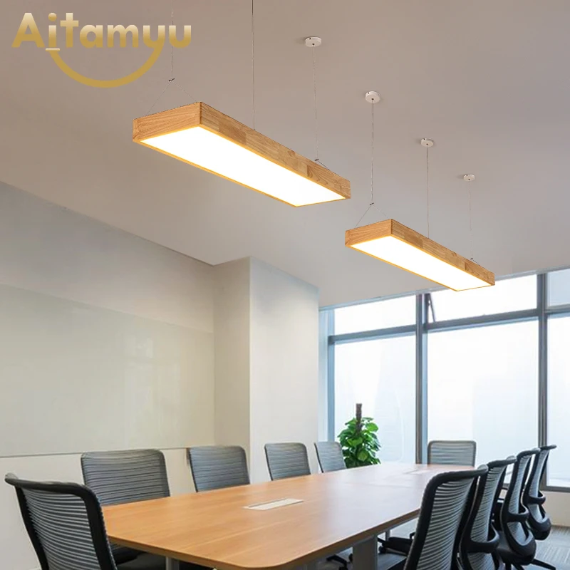 Современный минималистичный подвесной светильник из твердой древесины в
