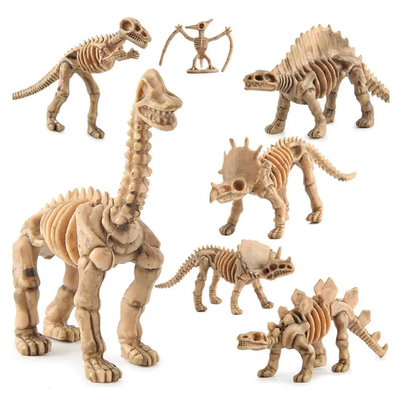 

Foreign Trade Hot Selling Fancy Toy for Children Dinosaur Model PVC Archaeological Excavation Skeleton 12 Models