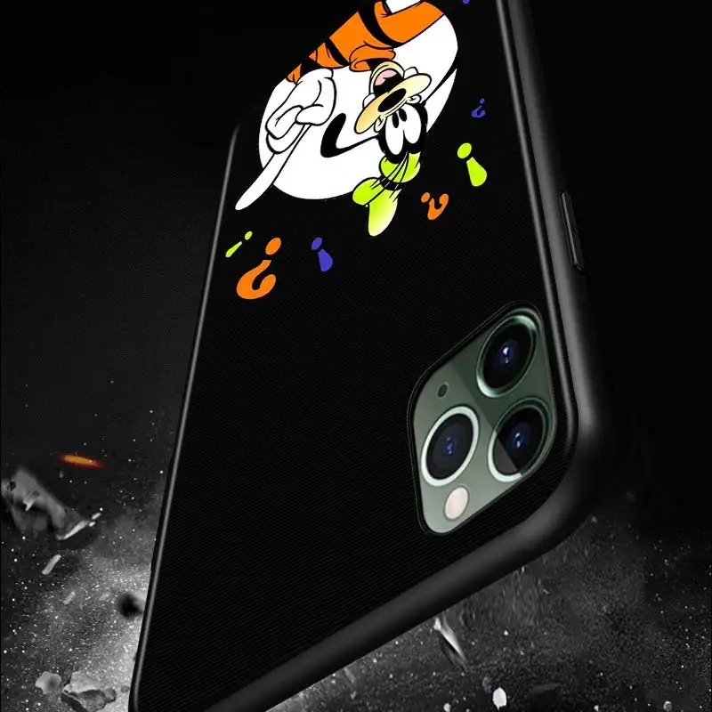 

Soft TPU Cover Disney Goofy for iPhone 12 11 SE XS XR X 7 8 6 5 S mini Plus Pro MAX 2020 Black Phone Case
