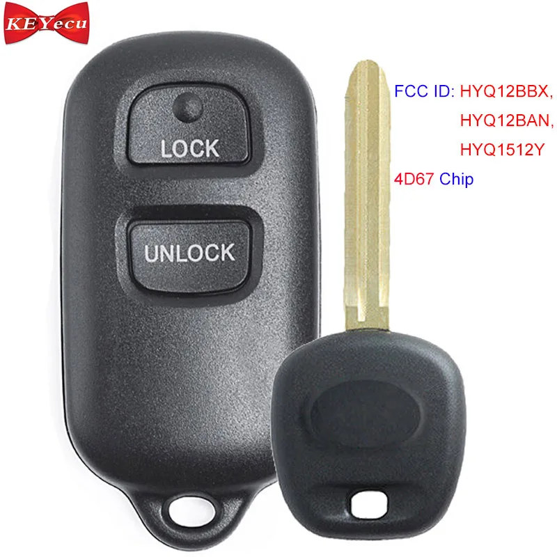 KEYECU для Toyota Celica Echo FJ Cruiser Highlander Prius RAV-4 Tundra дистанционный брелок HYQ12BBX HYQ12BAN HYQ1512Y 4D67