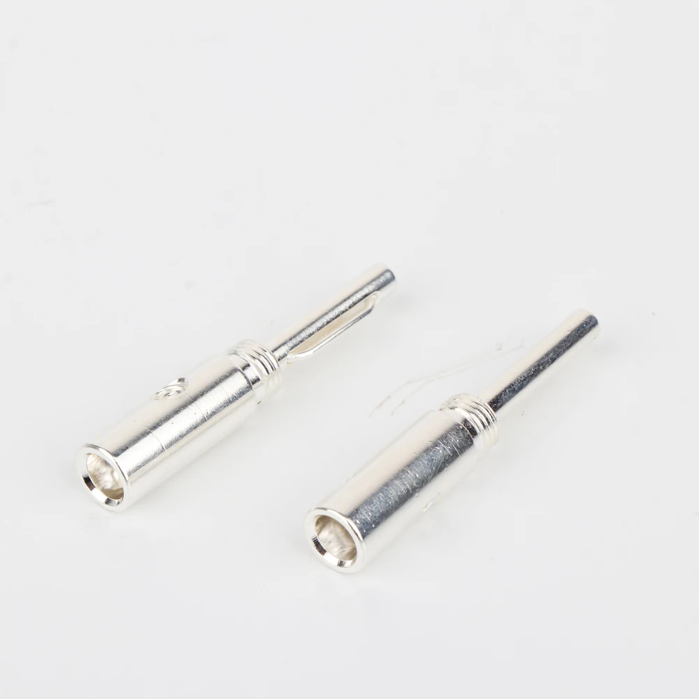 8 шт./лот посеребренный банановый динамик-разъем штекер адаптер аудио |