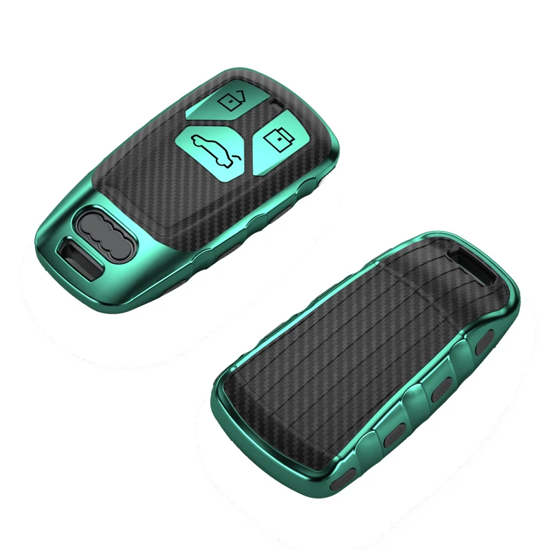 Чехол из углеродного волокна TPU для автомобильных ключей защитный чехол Audi A5 Q7 S4 S5