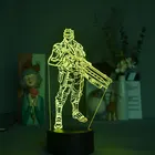 Ночсветильник Overwatch, светодиодный сенсорный датчик, 3D лампа, настольная игра, атмосферный декор, подарок ребенку на день рождения, управление смартфоном