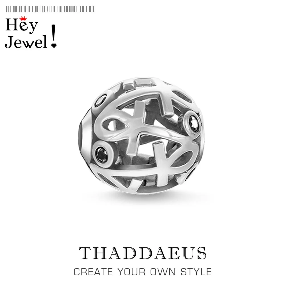 Браслет женский и мужской из серебра с крестом бисера подходит для браслета