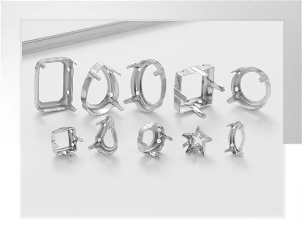 

20 Pcs Copper Claws Emepty Metal Base Teardrop Gemstone Container Stone Bracket Metal Claws Settings Sewing Base for Crystal