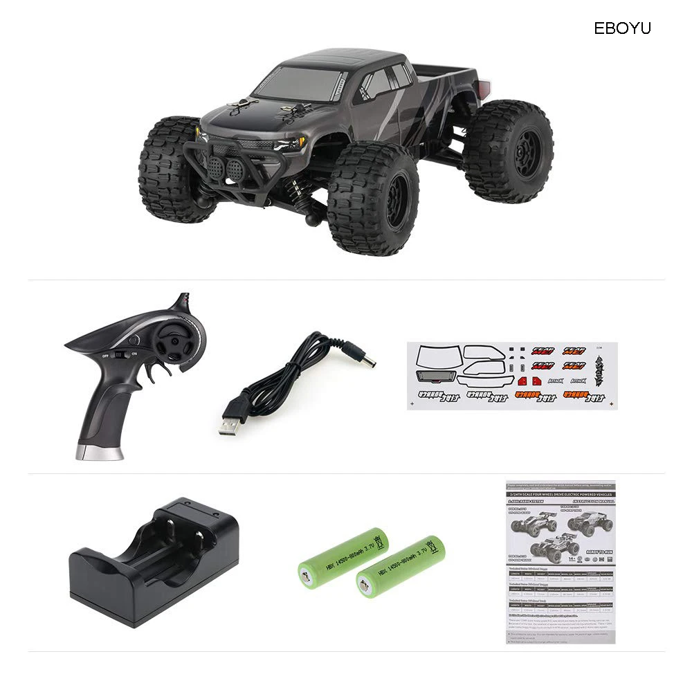 EBOYU 2138 1:24 2,4 ГГц 4WD 2CH RC автомобиль рок RC Гусеничный RTR внедорожный RC гоночный автомобиль