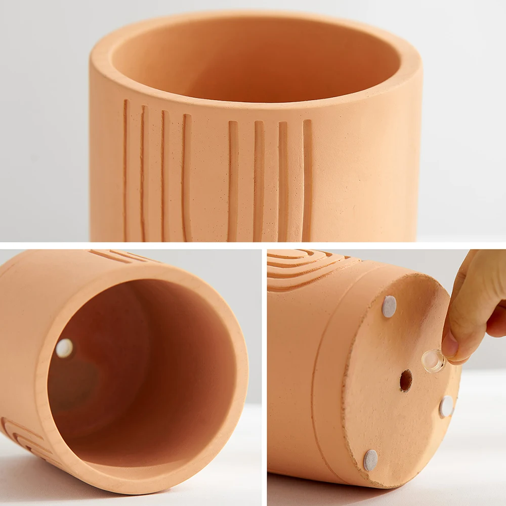 Скандинавское украшение для дома цементные цветочные горшки минимализм стол