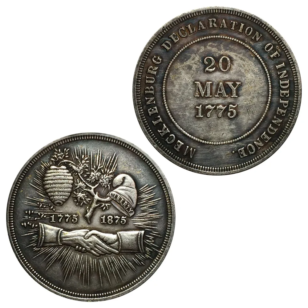 

Коллекция 1775 года, коллекция независимости США, сувениры и подарки, посеребренные латунные памятные монеты, античная копия монеты