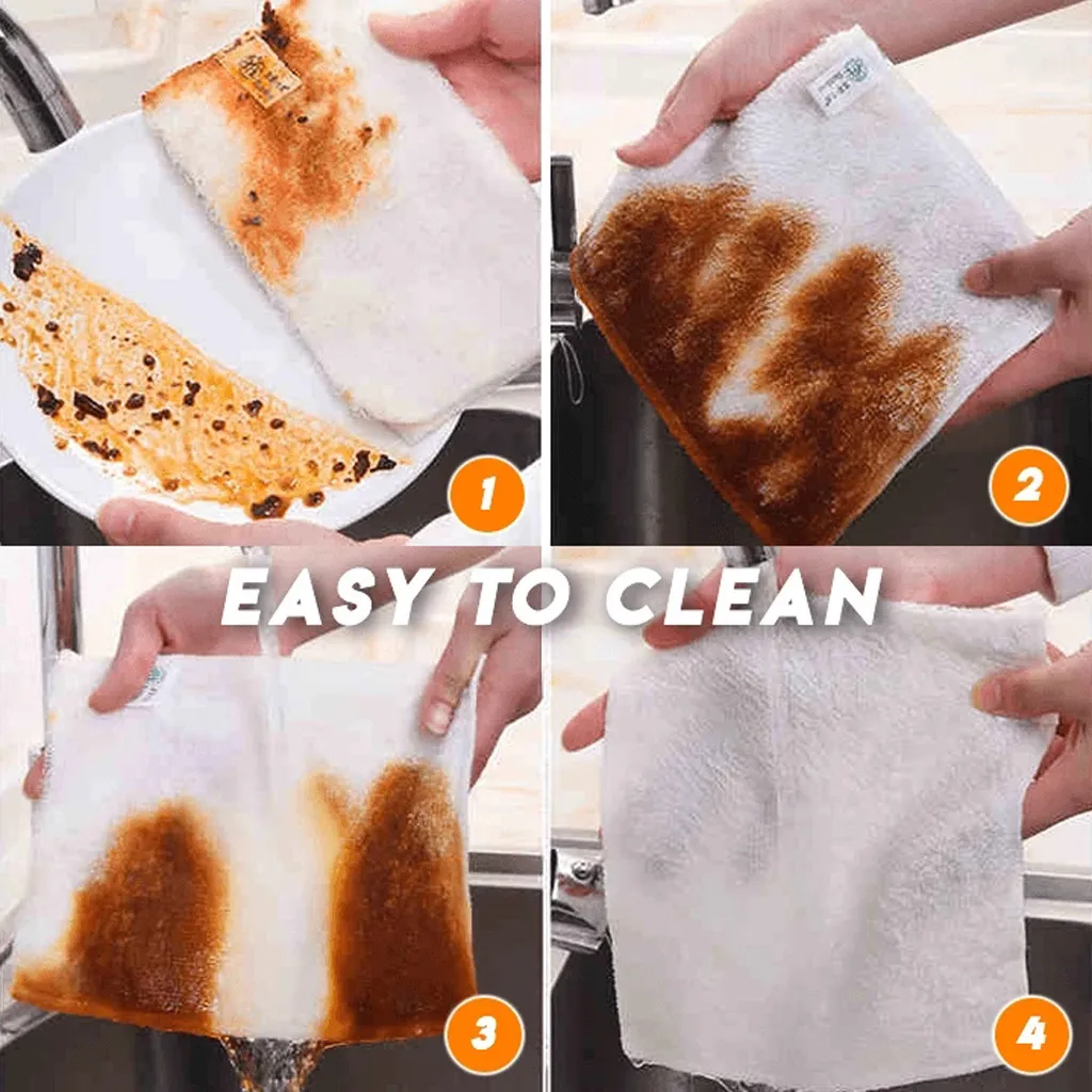 3 шт. бамбуковое волокно Ткань для очистки kichen инструменты толстое полотенце