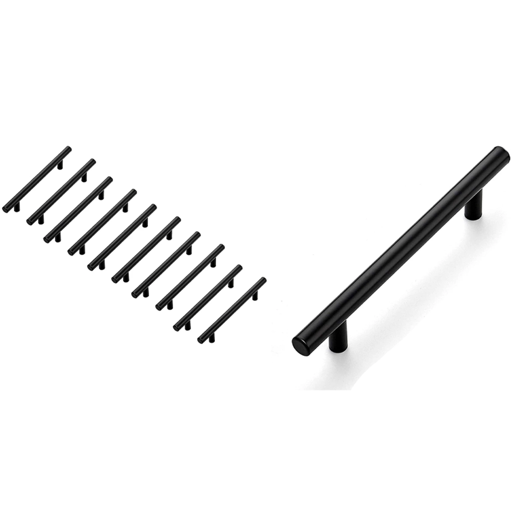 

11Pcs Cupboard Handle Brushed Stainless Steel Kitchen Cabinet Door Knob Furniture Drawer Pull Hardware Pulls Bar Handle