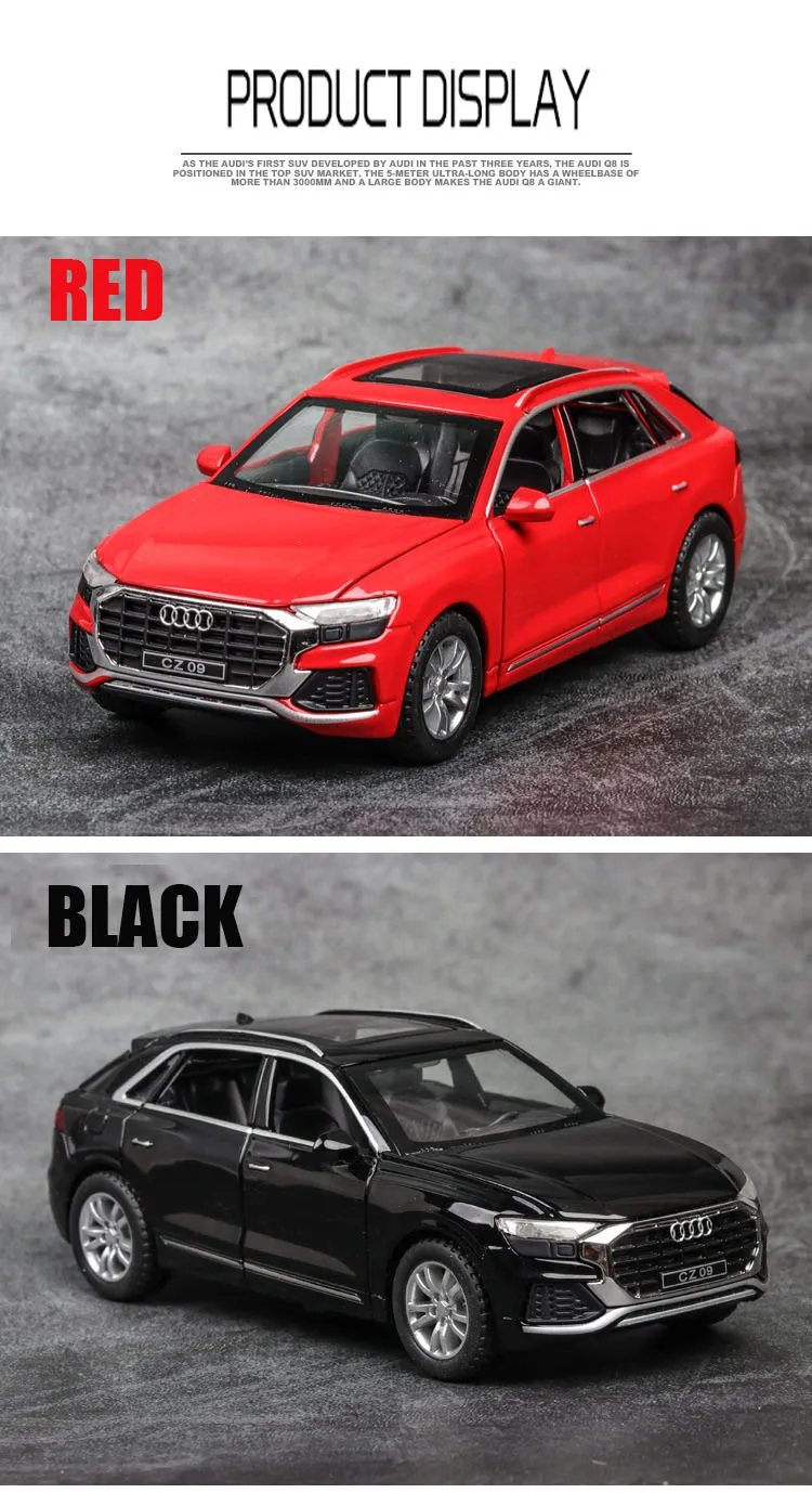 1/32 высокое моделирование Q8 Diecasts и Игрушечная модель автомобиля со звуком и светом коллекционная машинка Игрушки для мальчиков подарок для детей brinquedos